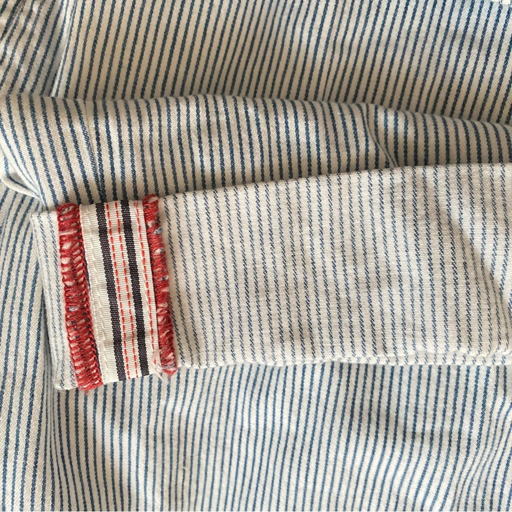 Jag Counter Girlfriend Jeans in Railroad Pinstripe Bleach-Wash Size 22W NWT - Picture 8 of 16